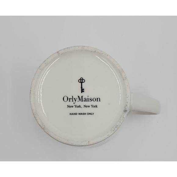 Exclusive ORLY MAISON  Mug – "Radiate Positivity" Beige Glazed with Rainbow - Picture 4 of 5